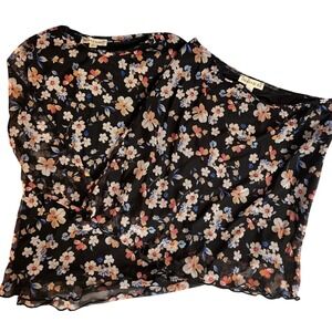 Crown of Hearts Floral Mesh Top and Skirt Set Girls Outfit Party M